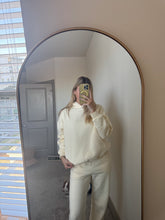 Load image into Gallery viewer, Cream Fleece Sweatpants Set
