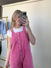 Load image into Gallery viewer, Pink Skies Overalls Romper
