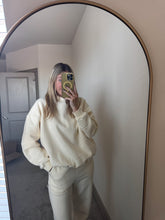 Load image into Gallery viewer, Cream Fleece Sweatpants Set
